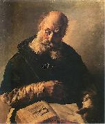 unknow artist Old man with book Germany oil painting artist